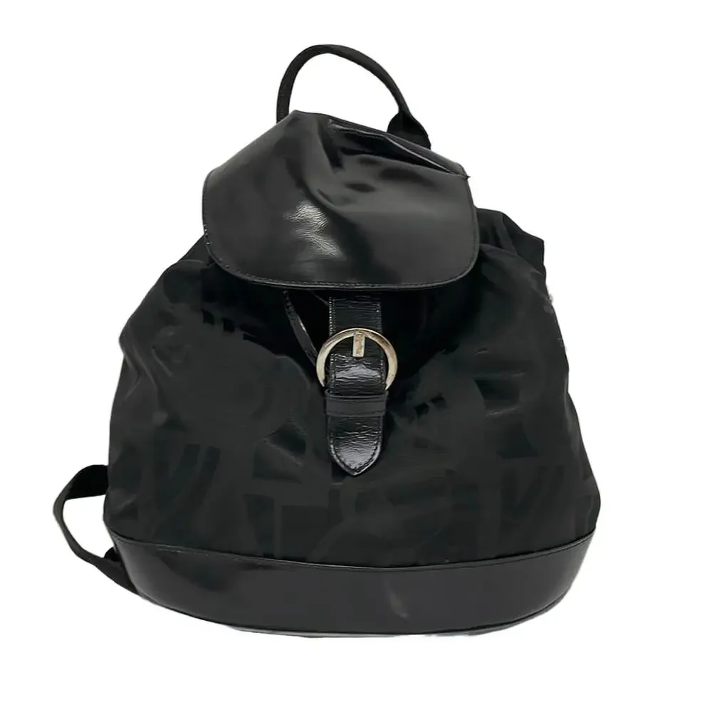 Salvatore Ferragamo Gancini Backpack DW-216772 Nylon Patent Leather